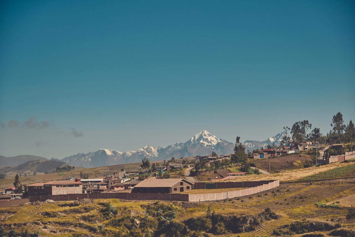 Vista panorámica de Chinchero en Perú