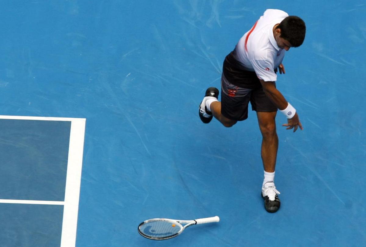 Otras imágenes de pérdida de nervios de Djokovic