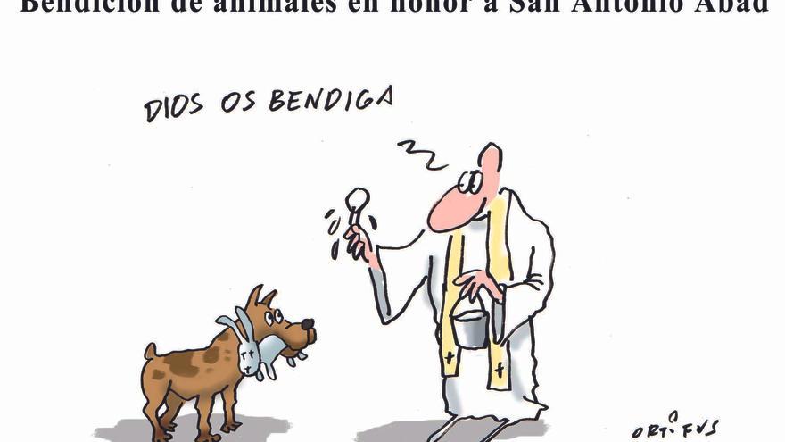 Bendición de animales en honor a San Antonio Abad