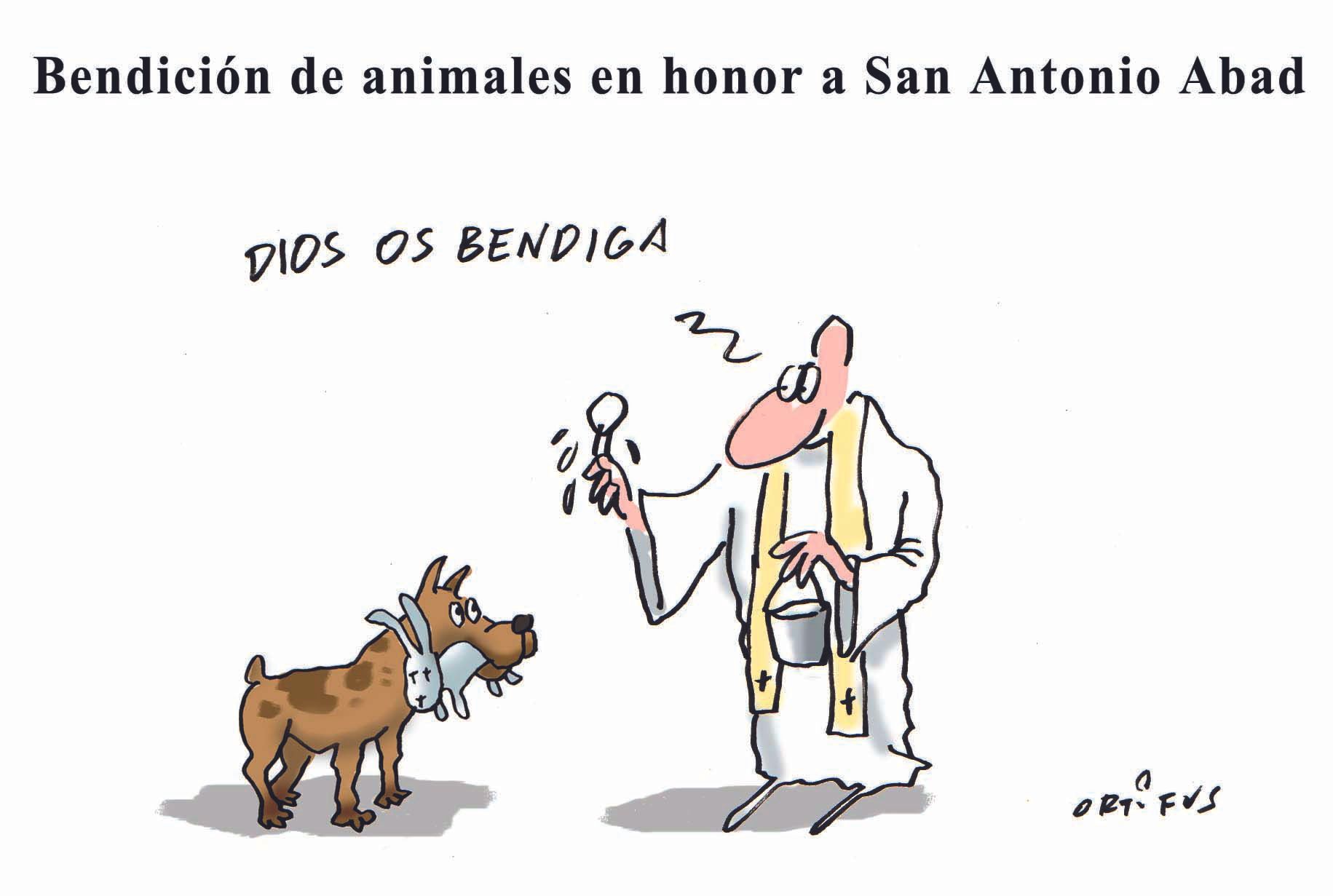 Bendición de animales en honor a San Antonio Abad