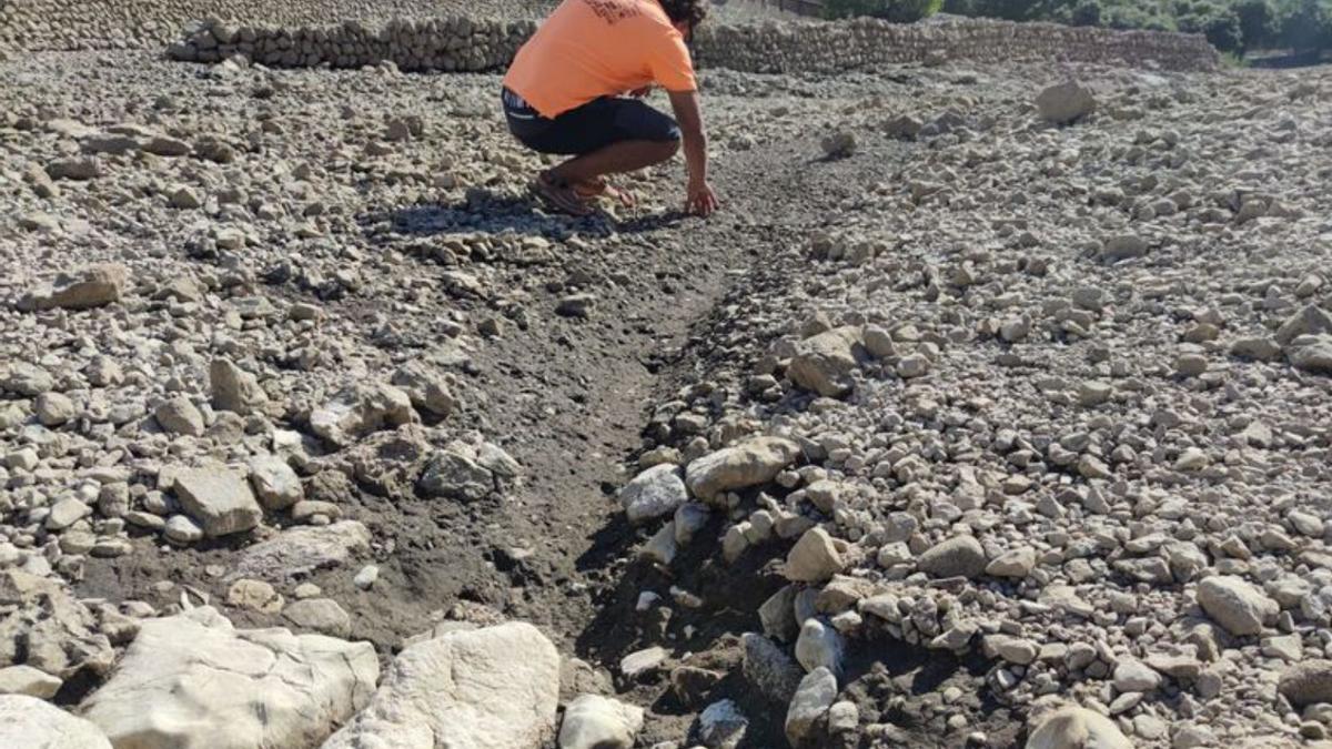 La fuerza del agua torrencial caída el año pasado arrastró sedimentos.