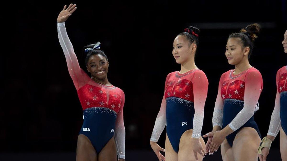 Simone Biles, artífice del oro estadounidense