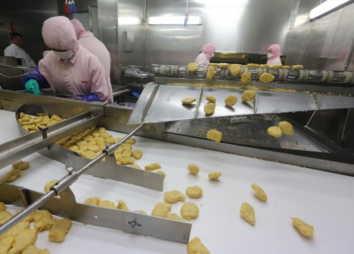 Una de las fotos tomadas el 20 de julio dentro de las fabricas de Husi Food en Shangai.