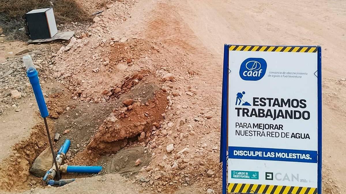 Una de las averias localizadas en la red insular, en una imagen de archivo.