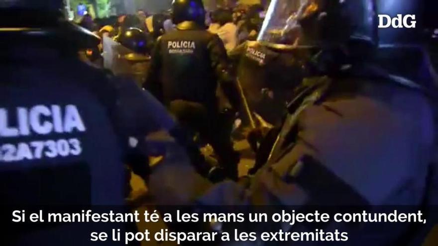 Vídeo| El protocol dels Mossos per disparar foam