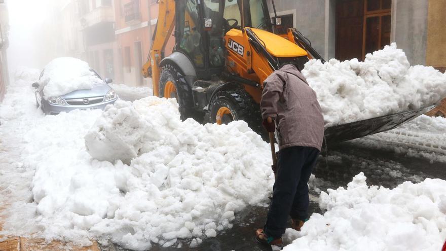 La gran nevada del 17 de enero de 2017 que dejó incomunicados Alcoy y comarca