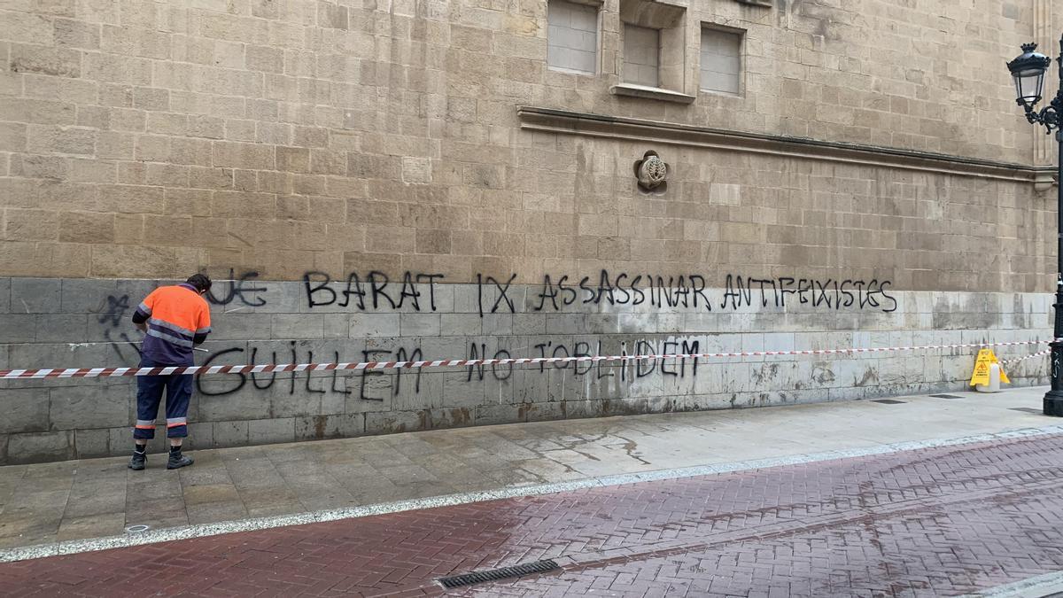 Pintadas en la concatedral de Castelló