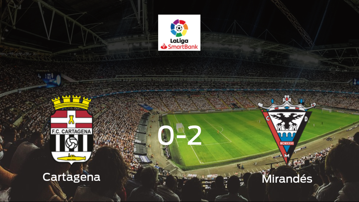 El CD Mirandés se lleva tres puntos a casa tras vencer 0-2 al Cartagena