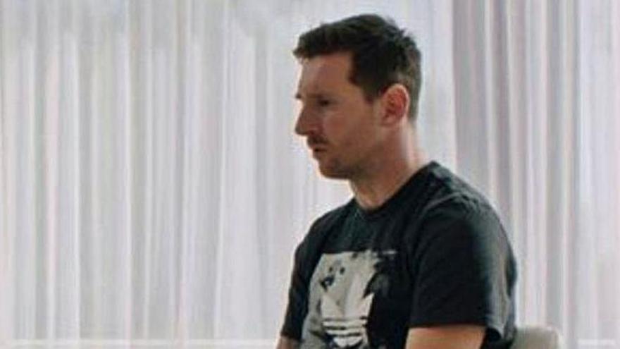 Leo Messi, durant l&#039;entrevista a Rubén Uría de goal.com