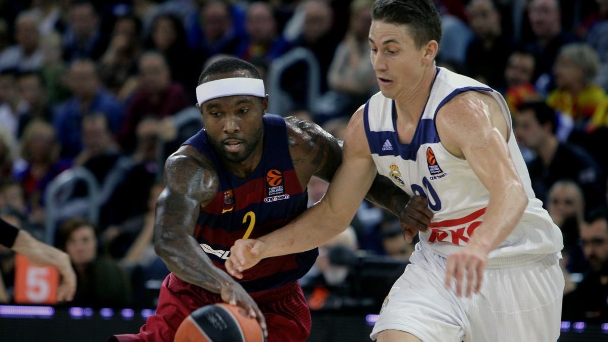 Tyrese Rice, en su etapa en el Barça, junto a Jaycee Carroll