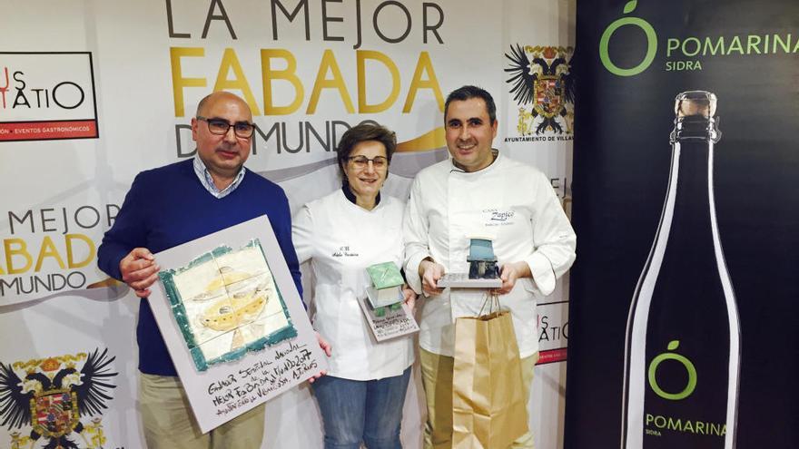 Cocineros autores de la mejor fabada que se puede comer fuera de Asturias, que la elaboran en los restaurantes Casa Menéndez (Águilas, Murcia), Casa Hortensia (Madrid) y Caza Zapico (Toledo)