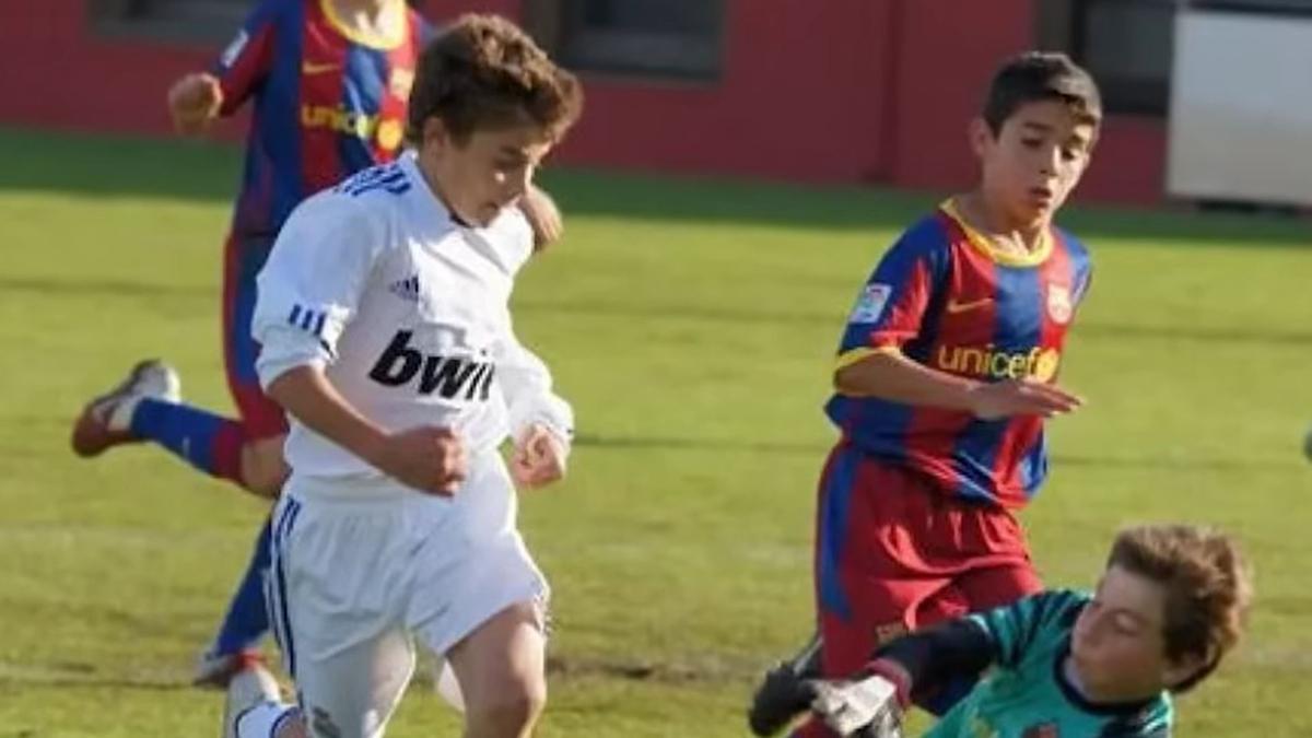 Julián Álvarez, en su prueba con el Real Madrid