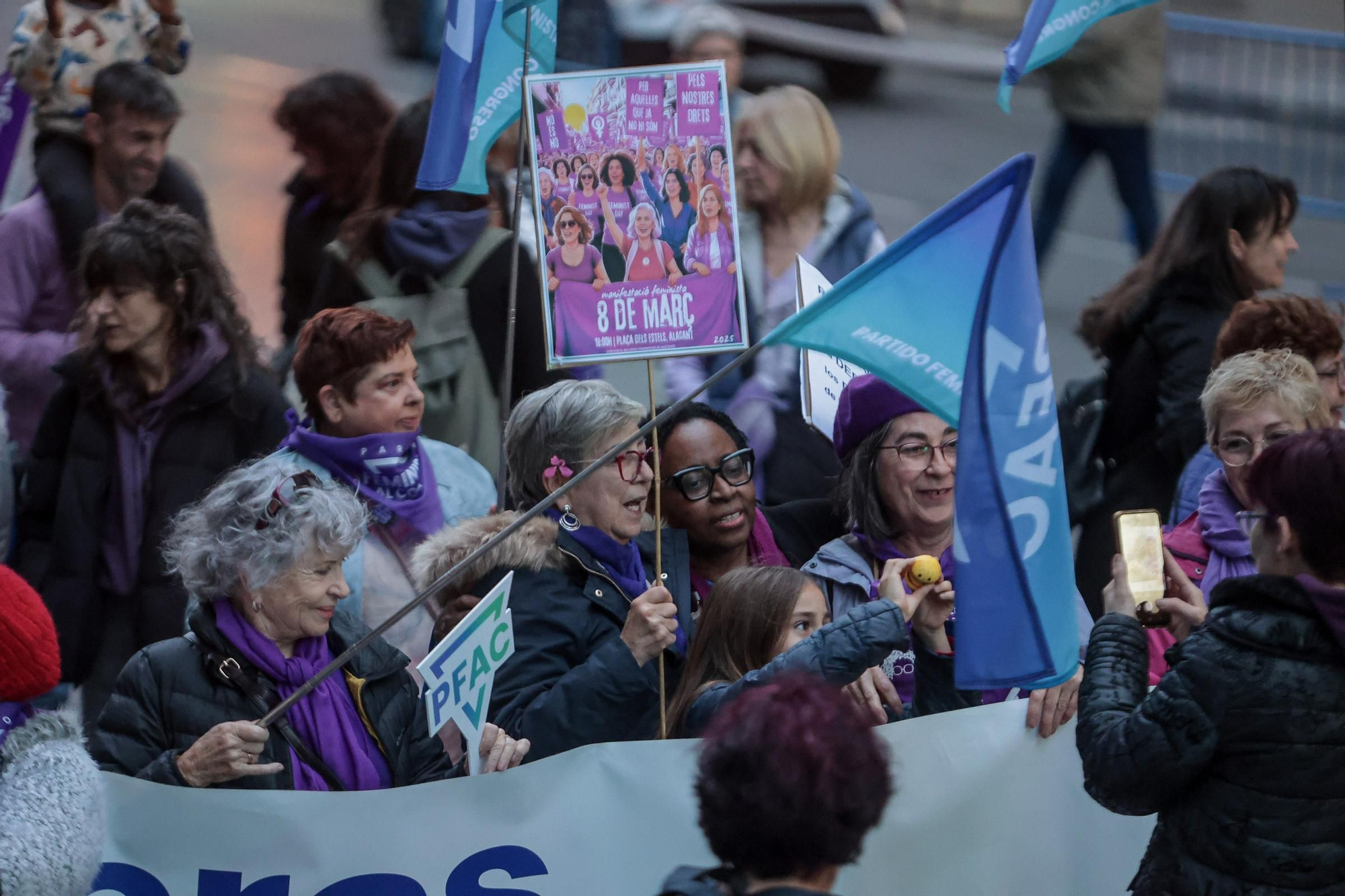 Marcha 8M en Alicante, día de la Mujer