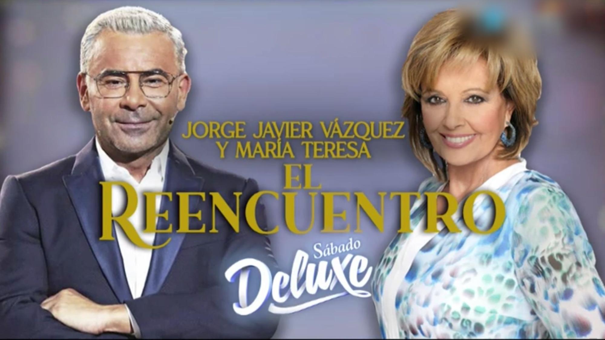 Imagen de la promo del reencuentro de Jorge Javier Vázquez y María Teresa Campos en 'Sábado Deluxe'