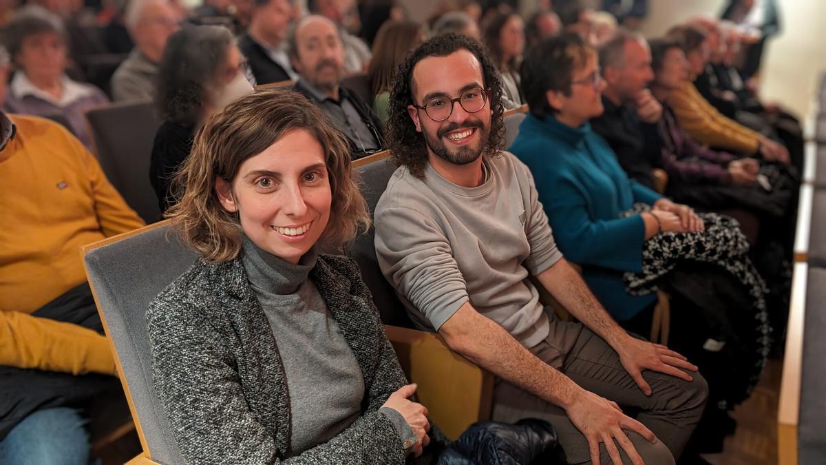 Els dos candidats gironins a la llista d’ERC  a les Europees, Aniol Vinyoles i Anna Pastoret.