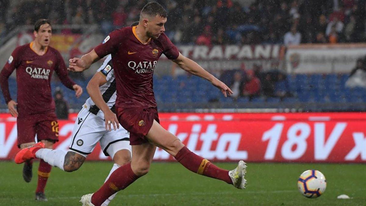 Dzeko firmó el gol de la victoria 'giallorossa' ante el Udinese