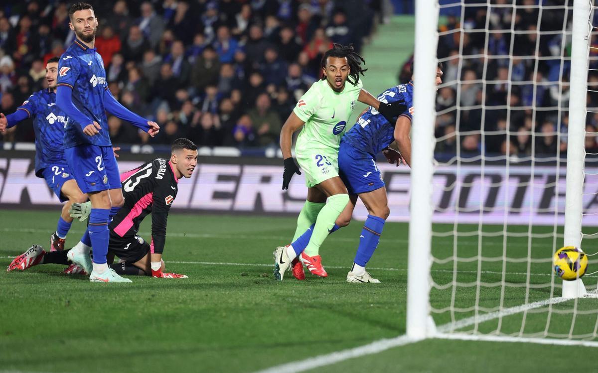 Jules Koundé marca el 0-1 del Getafe-Barça.