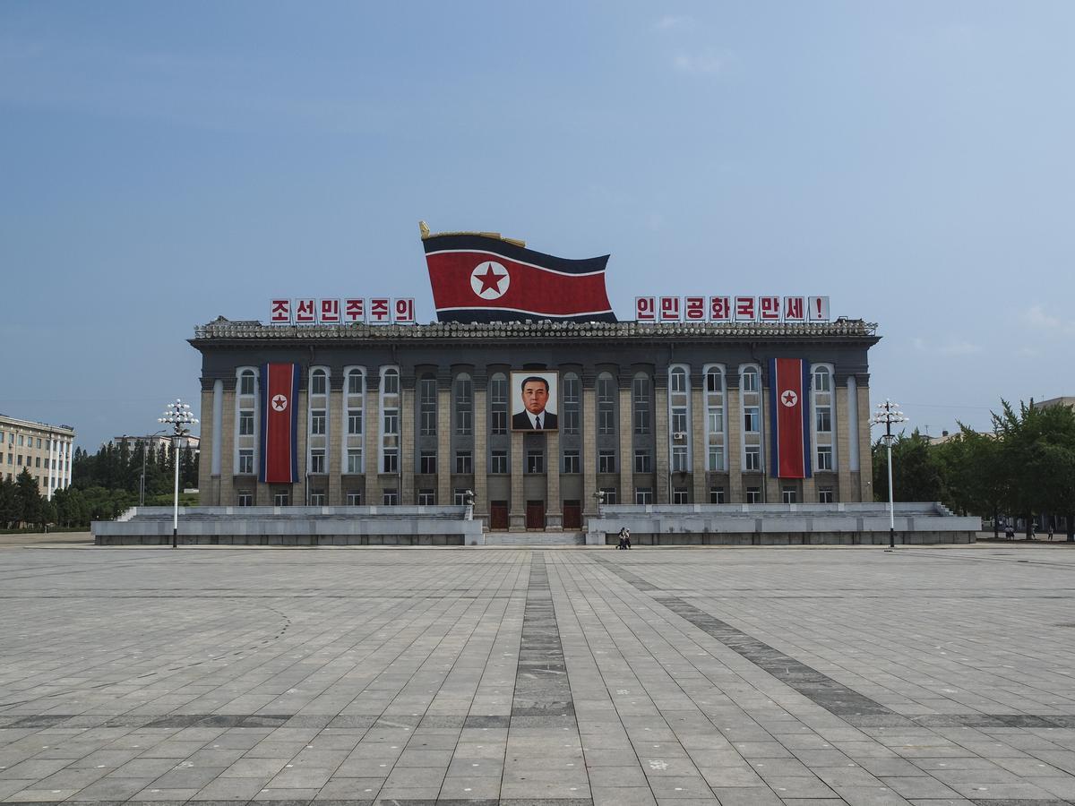 La plaza Kim Il-Sung, Pyongyang Corea del Norte