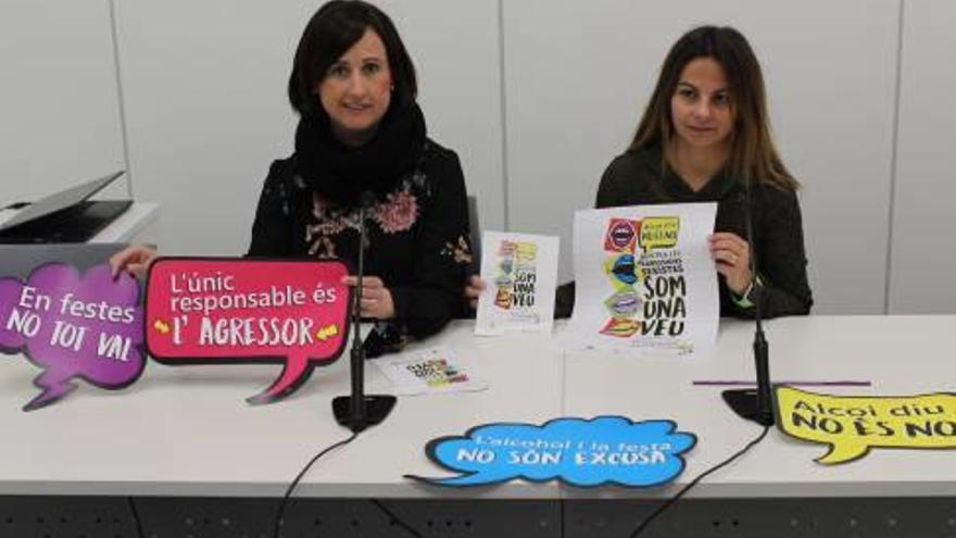 Aroa Mira y Ruth Tomás presentando la campaña.