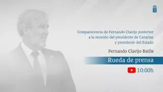 Rueda de prensa del presidente de Canarias Fernando Clavijo