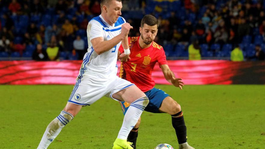 José Luis Gayà, con la selección española.