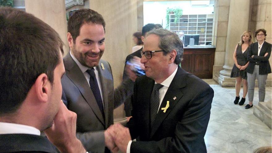 David Saldoni amb el president de la Generalitat, Quim Torra
