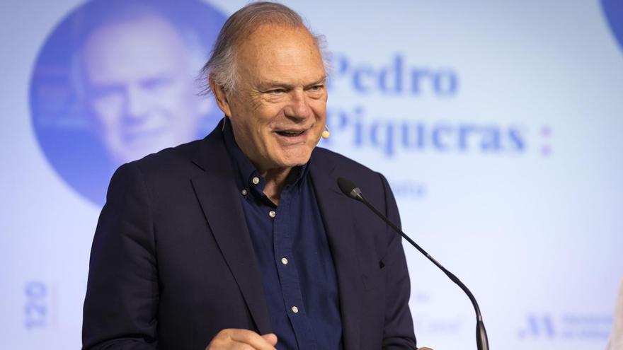 Pedro Piqueras, durante su charla a los escolares malagueños