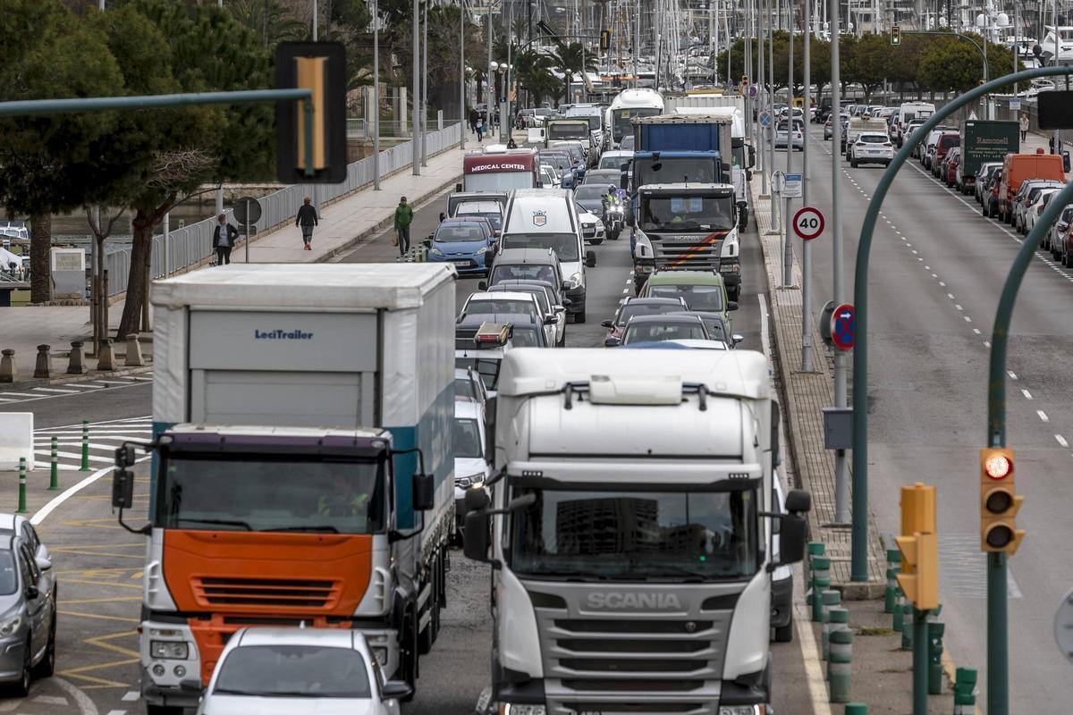 El transporte de mercancías balear