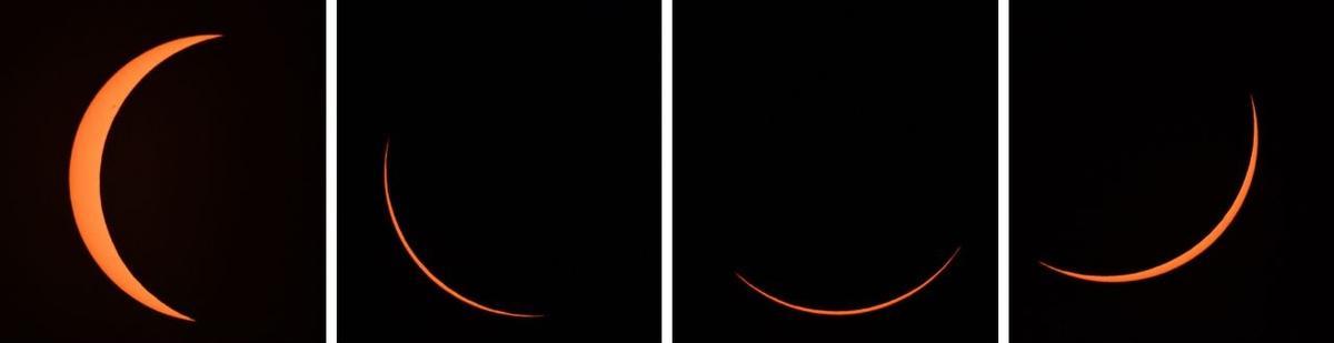 Así se registró el eclipse desde Vigo: la Luna cubrió alrededor del 99% del disco solar a las 20.28 horas del 12 de agosto