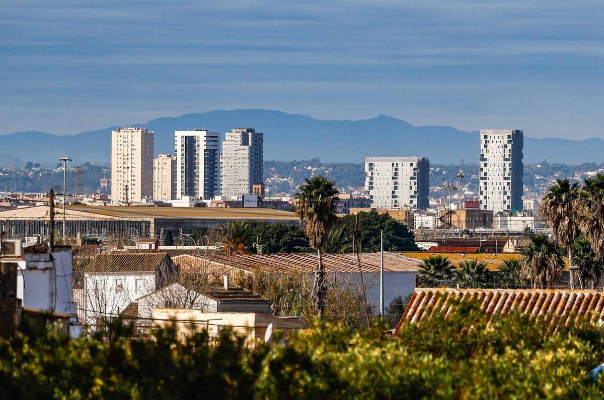 Viviendas en el barrio de Sociopolis de València.
