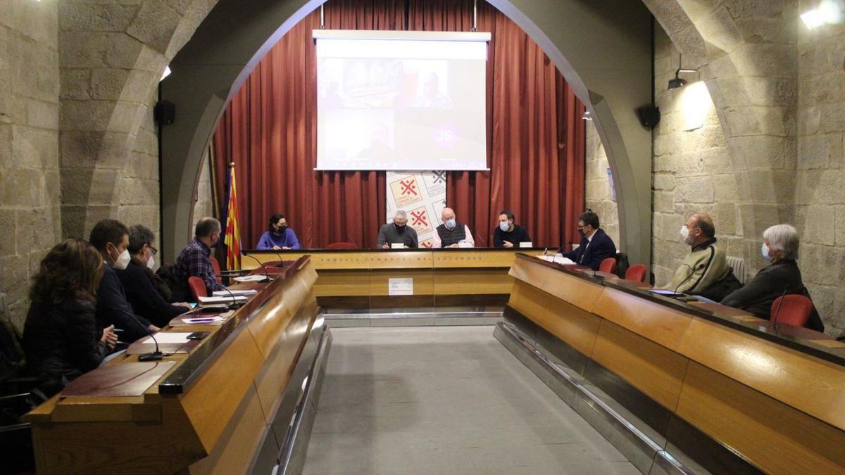 El Consell d’Alcaldies celebrat ahir amb la presència de part dels batlles de la comarca | ARNAU VALVERDE