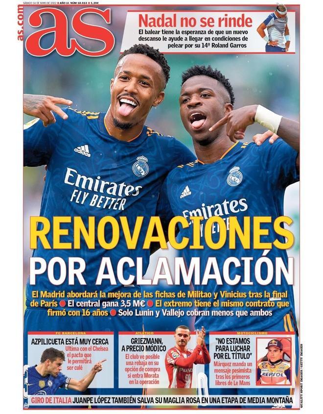 Estas son las portadas de la prensa deportiva de hoy