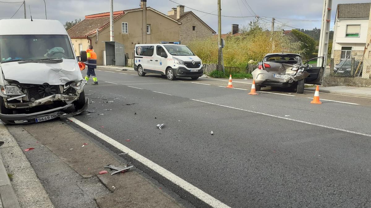 Los vehículos implicados en el accidente