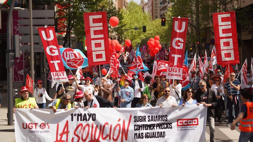GALERÍA | La manifestación del 1 de mayo en Zamora, en imágenes