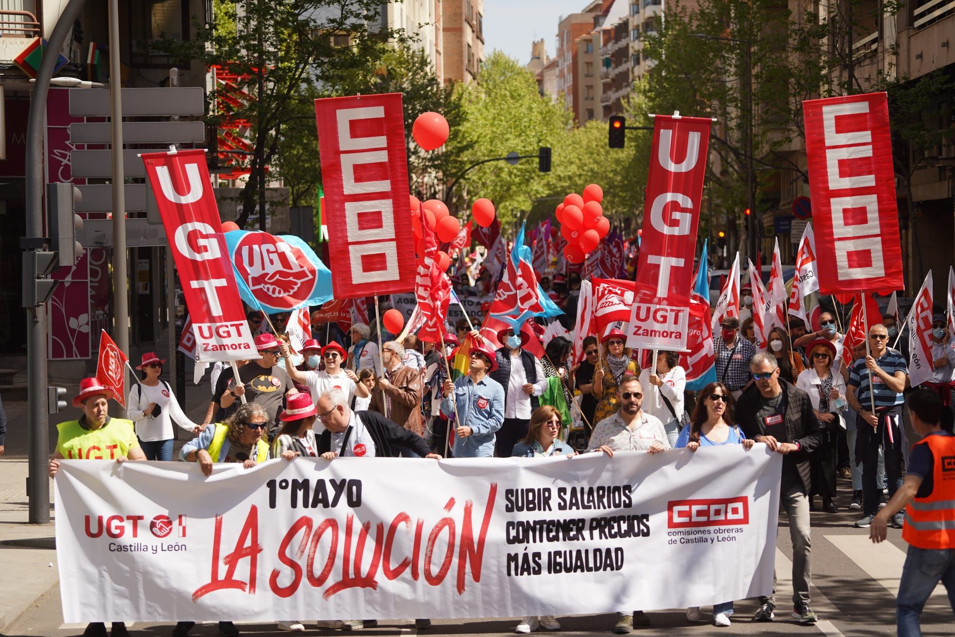 GALERÍA | La manifestación del 1 de mayo en Zamora, en imágenes