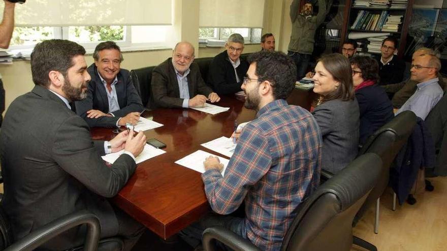 Reunión de ayer de la Oficina Técnica da seca presidida por el director de Augas de Galicia, Roberto Rodríguez.