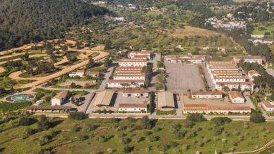 Vista aérea del complejo donde se encontraba el antiguo acuartelamiento militar.