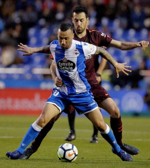 Imágenes del partido entre Deportivo y Barcelona.