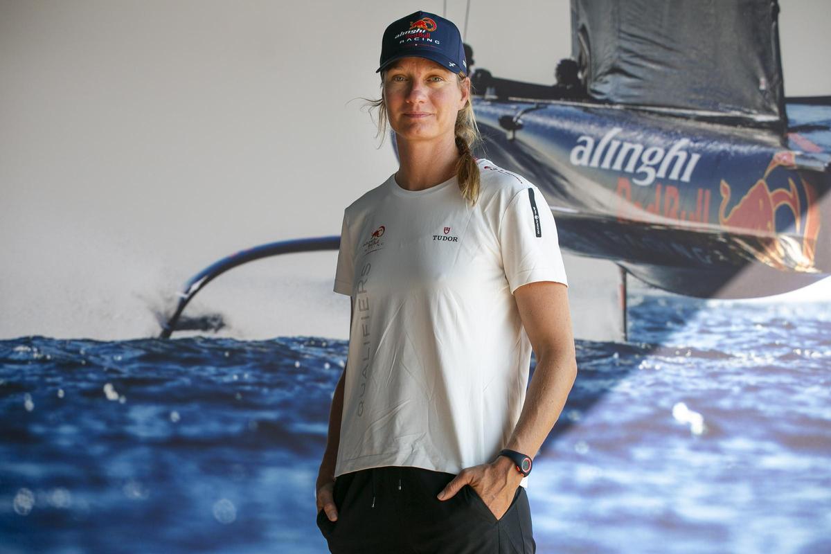 Una de las candidatas para formar parte del equipo de mujeres de Alinghi Red Bull Racing, Elodie Jane Mettraux.