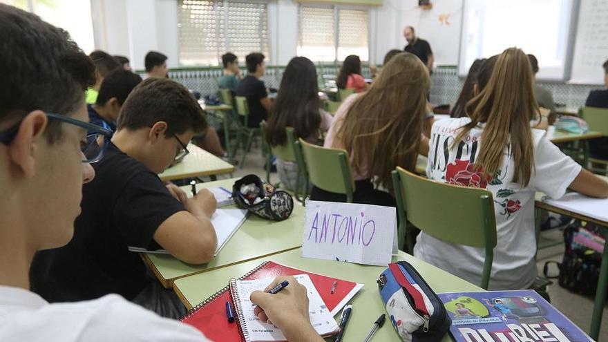 Una clase de un centro educativo de Málaga.