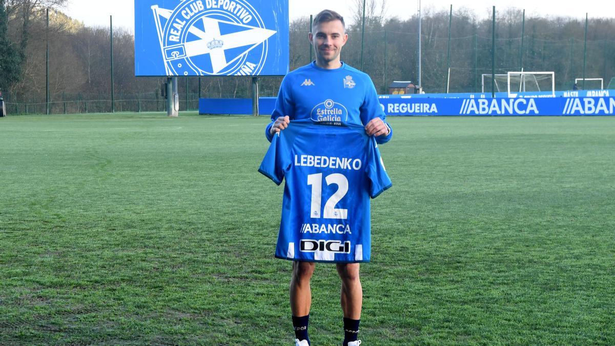 Presentación de Lebedenko hoy en Abegondo.