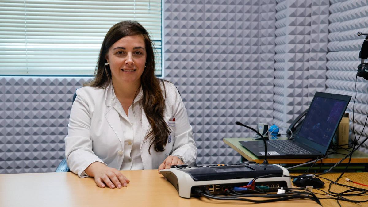 Ana Faraldo, presidenta de la Sociedad Gallega de Otorrinolaringología y Patología Cérvico-Facial, en el Clínico de Santiago