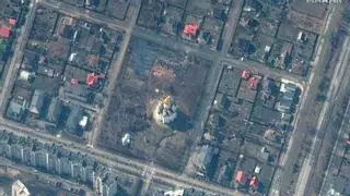 Las imágenes de satélite que documentan la fosa común excavada en Bucha