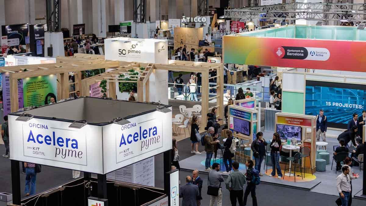 Vista general de la zona de exposición en la edición del 2024 de Bizbarcelona.