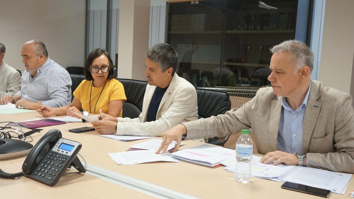 Torralba, García, Giménez Gallo y Contreras este lunes en la Comisión de Hacienda del Ayuntamiento de Cartagena
