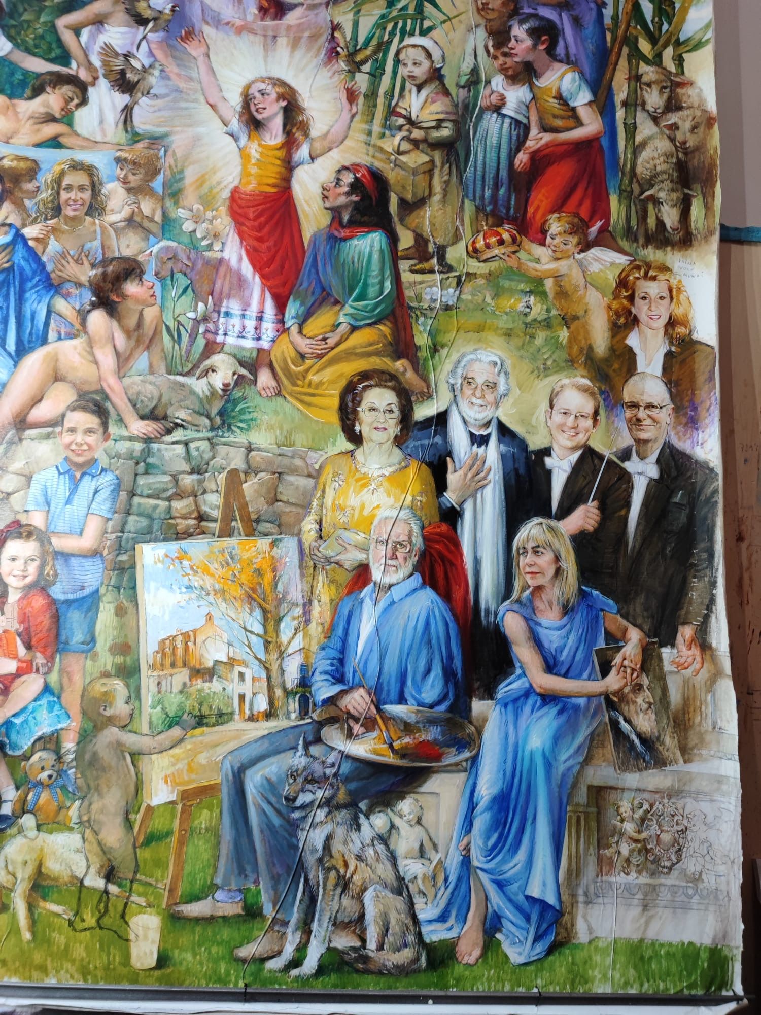 Fotos de la bendición de los frescos de José Torner en la ermita de Santa Bárbara de Burriana
