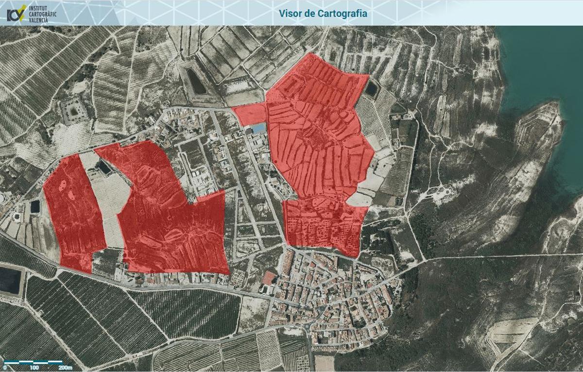 Mapa de la zona afectada