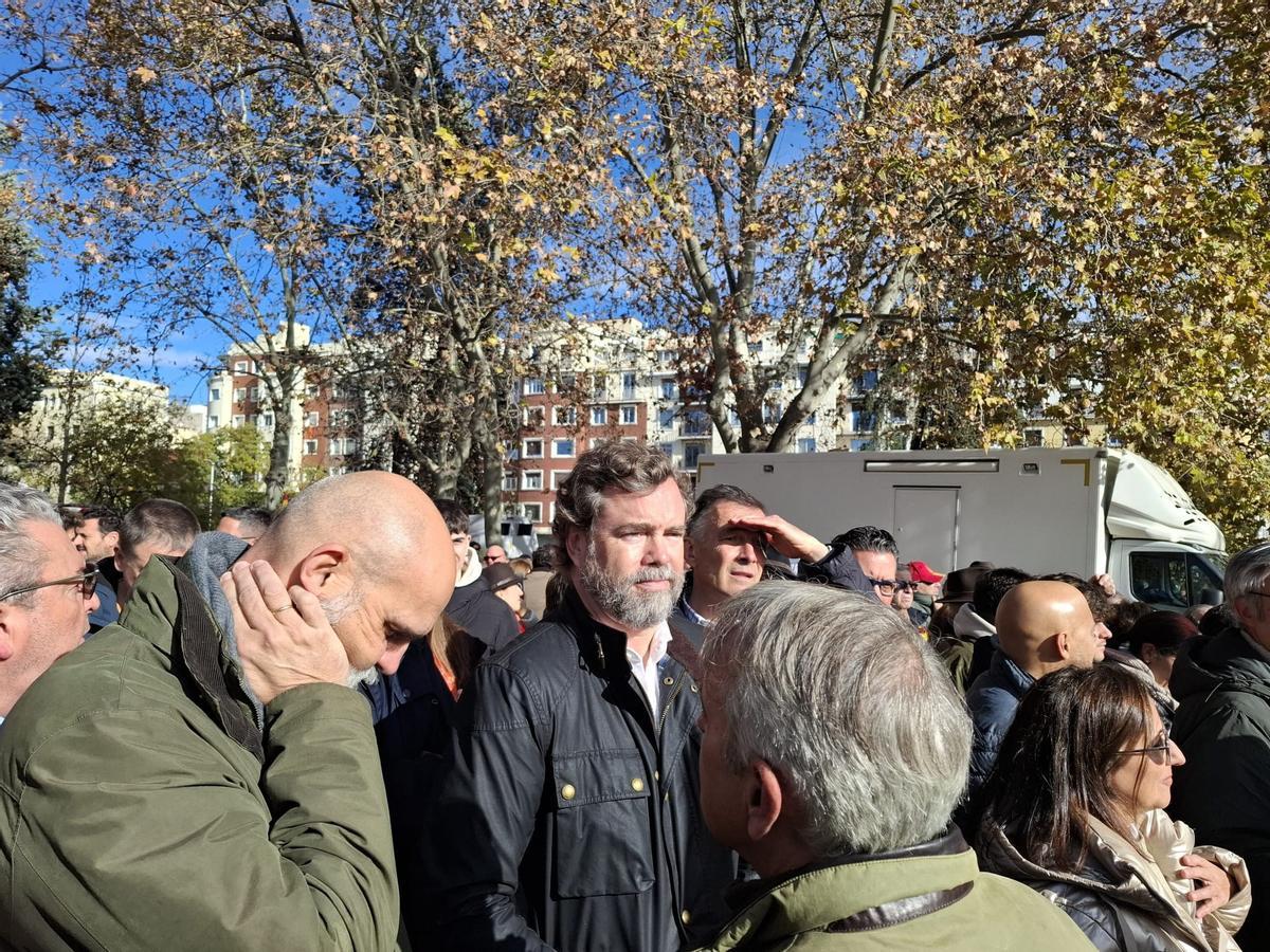 El exportavoz parlamentario de Vox en el Congreso Iván Espinosa de los Monteros en la protesta del PP en el Templo de Debod de Madrid contra la corrupción del Gobierno de Pedro Sánchez, 30 noviembre de 2025.