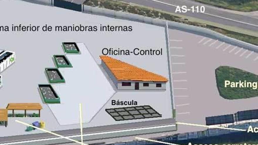 Plano del punto limpio de La Mata.