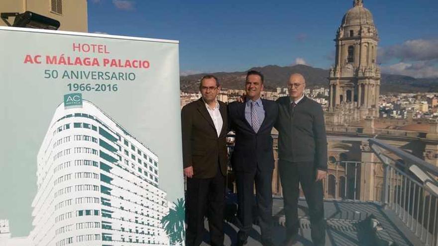 Juan Carlos Ramírez, de la OFM; Jorge González, del Málaga Palacio, y Salomón Castiel, de La Térmica